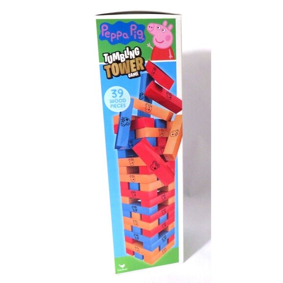 Peppa Pig Tumbling Tower Game Set 39 Wood Pieces New! - Picture 1 of 2